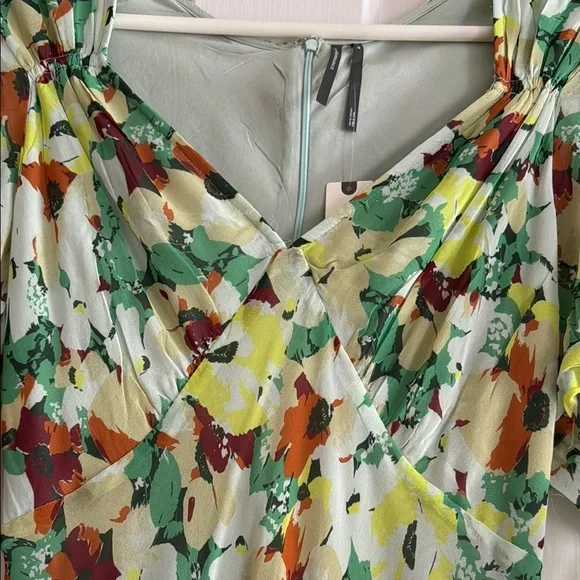 Anthropologie Floral Print V-Neck Women's Dress - Picture 2 of 16